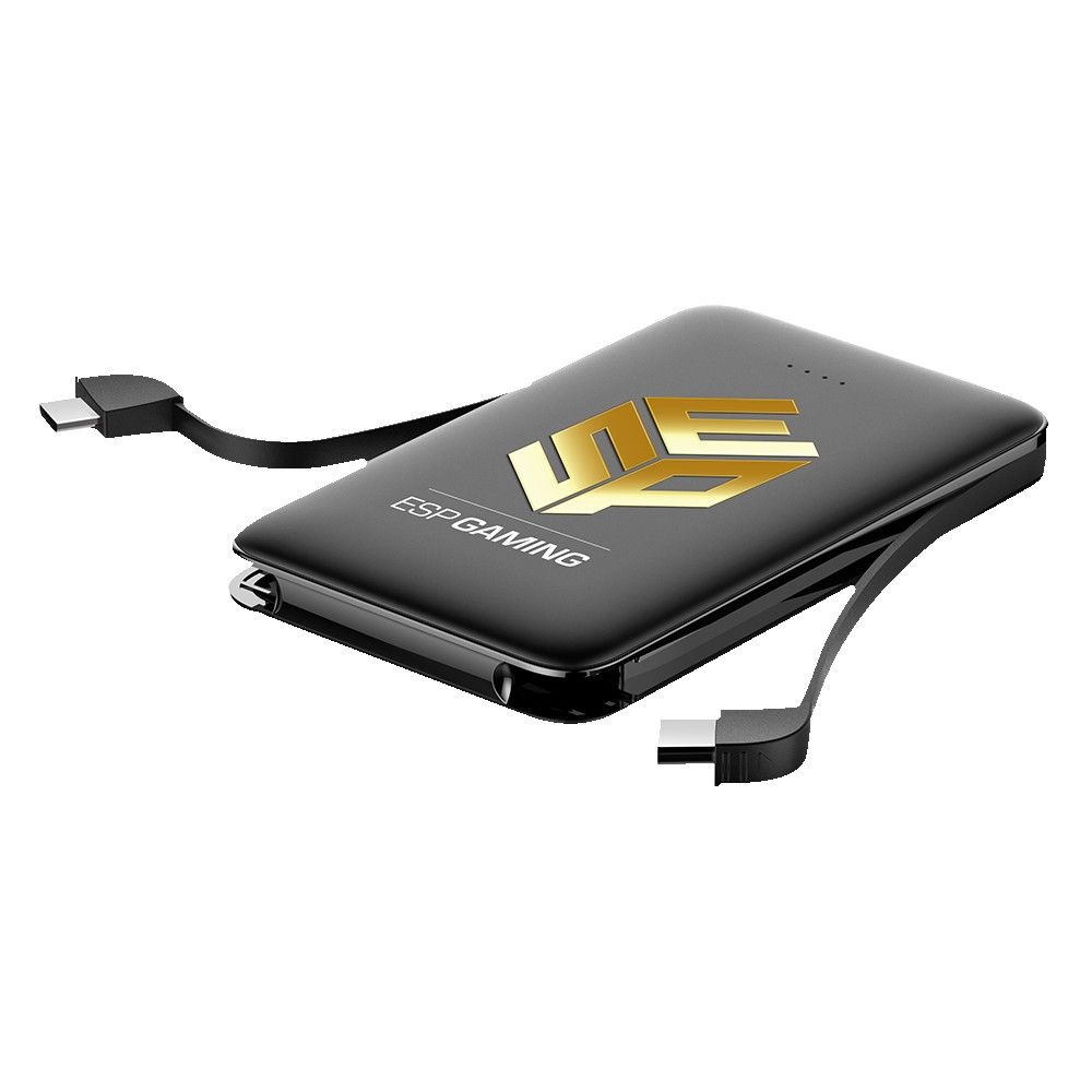 Hermosa 2.1A Output 5000mAh Card Shape Power Bank Charger - 0.53" L x 2.51" W x 4.10" H
